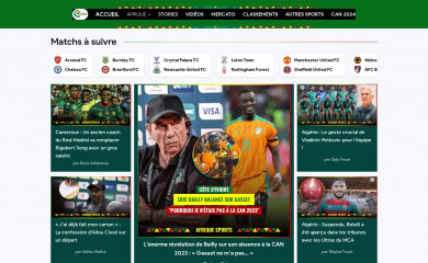 afriquesports.net screenshot