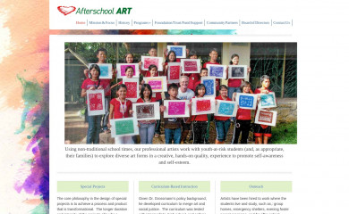 afterschoolarthawaii.org screenshot