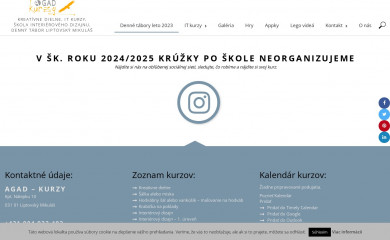 agad-kurzy.sk screenshot
