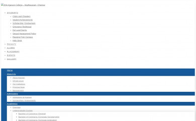 agarsencollege.com screenshot