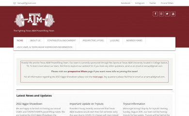 aggiepowerlifting.com screenshot