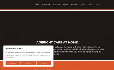 agerightcareathome.com screenshot