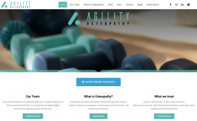 agilityosteopathy.com.au screenshot
