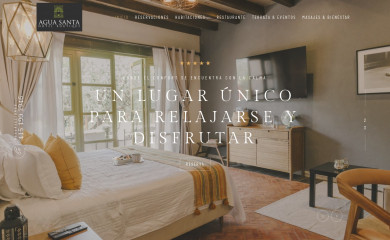 aguasantahotel.com screenshot
