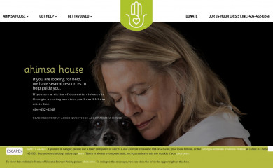ahimsahouse.org screenshot