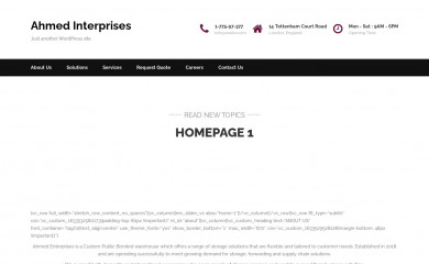 ahmed-enterprises.com screenshot