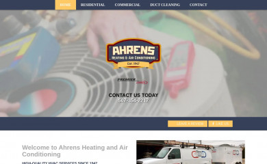 ahrensheating.com screenshot