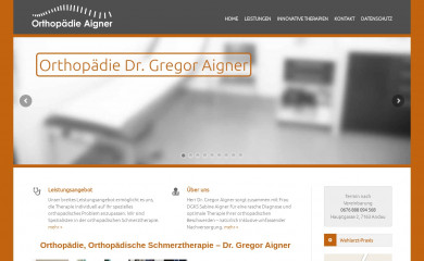 aigner-orthopaedie.at screenshot
