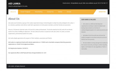 aidlanka.org.uk screenshot