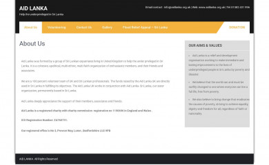 aidlanka.org.uk screenshot