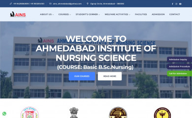ainsahmedabad.org screenshot