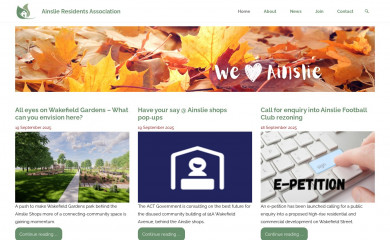 ainslie.org.au screenshot