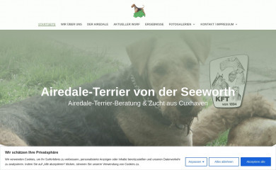 airedale-terrier-cuxland.de screenshot