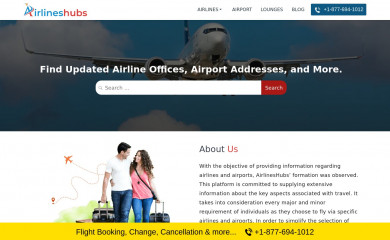 airlineshubs.com screenshot