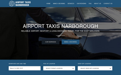 airporttaxisnarborough.co.uk screenshot