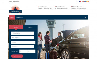 airportshuttles.nl screenshot