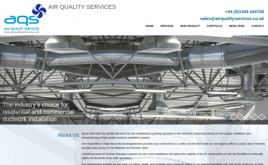 airqualityservices.co.uk screenshot