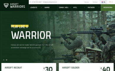 airsoftwarriors.nl screenshot
