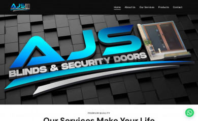 ajsblindsanddoors.com screenshot