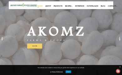 akomzfoods.com screenshot