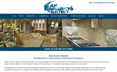 aksparkyselectric.com screenshot