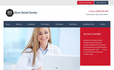 akrondentalsociety.org screenshot