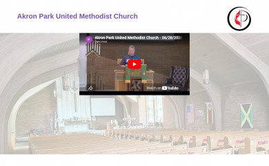 akronparkumc.org screenshot