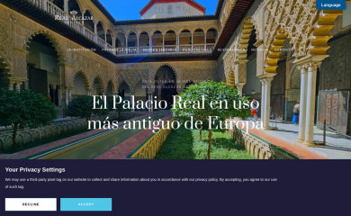 alcazarsevilla.org screenshot