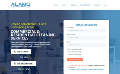 alamocleaningpro.com screenshot
