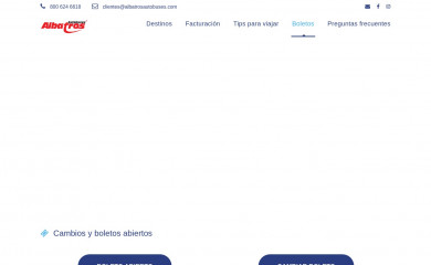 albatrosautobuses.mx screenshot