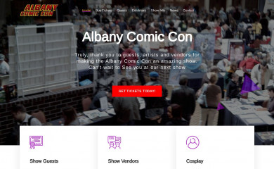 albanycomicbookshow.com screenshot
