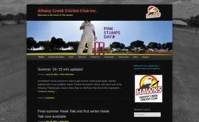 albanycreekcricketclub.com.au screenshot
