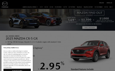 albertamazdaoffers.ca screenshot