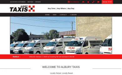 alburytaxis.com screenshot