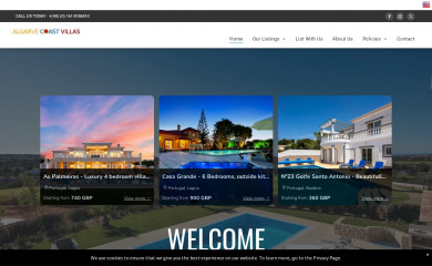 algarvecoastvillas.com screenshot
