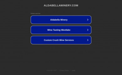 aldabellawinery.com screenshot