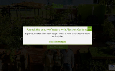 alessiosgardens.com.au screenshot
