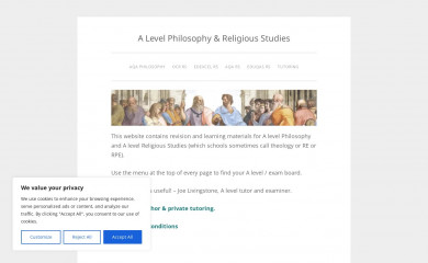 alevelphilosophyandreligion.com screenshot