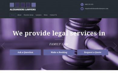 alexanderslawyers.com screenshot