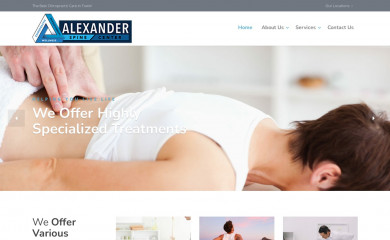alexanderspineclinic.com screenshot