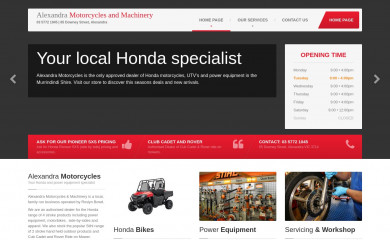 alexandramotorcycles.com.au screenshot