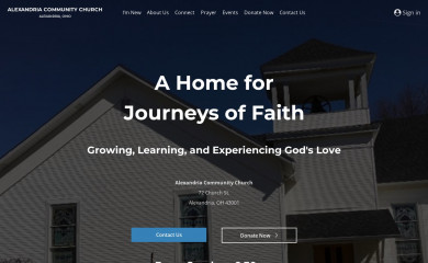 alexcommchurch.org screenshot