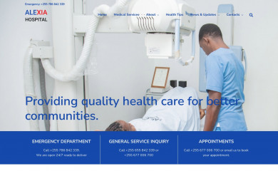 alexiamedical.co.tz screenshot