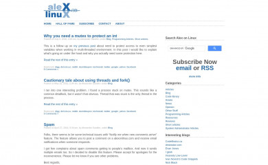 alexonlinux.com screenshot