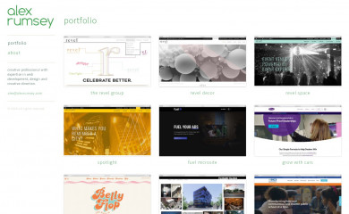 alexrumsey.com screenshot