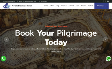 alfahadstravels.com screenshot
