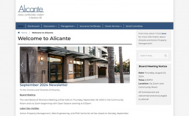 alicantehoa.com screenshot