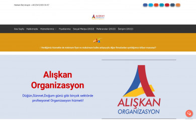 aliskanorganizasyon.com screenshot