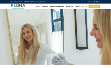 alohahousecleaning.com screenshot