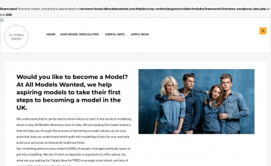 allmodelswanted.com screenshot